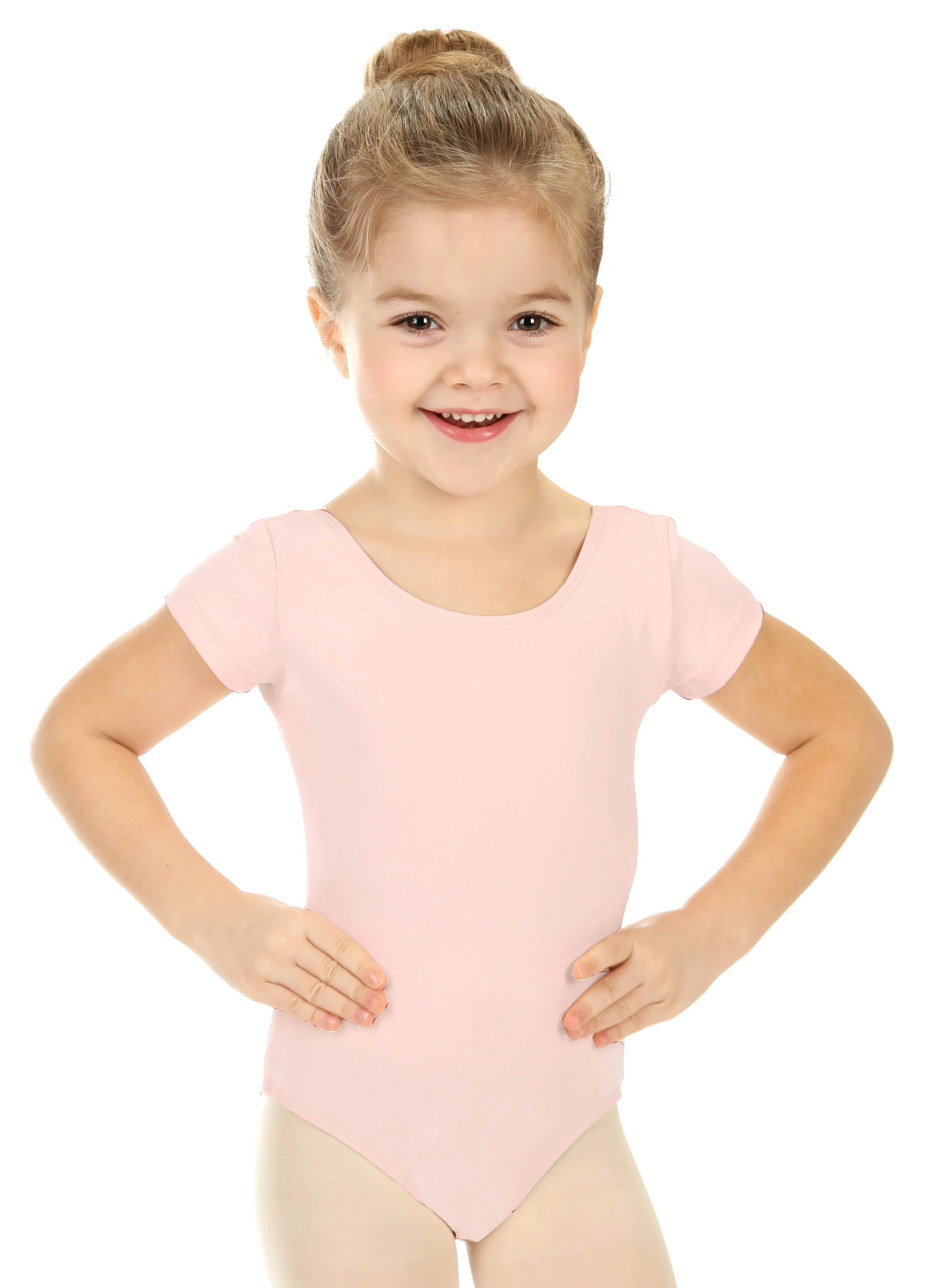 Elowel Kids Girls' Basic Short Sleeve Leotard (Size 2-14 Years) Multiple Colors