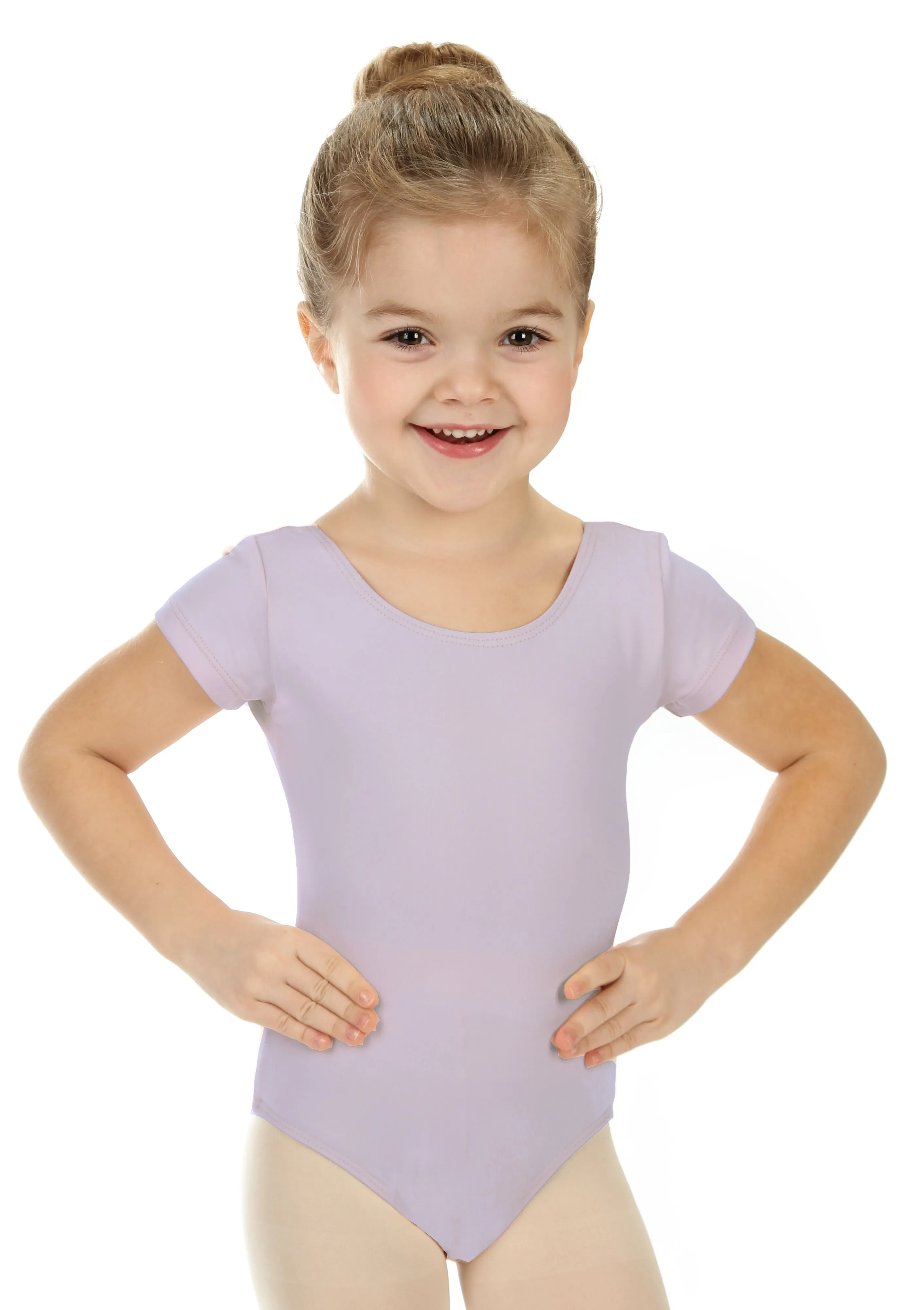 Elowel Kids Girls' Basic Short Sleeve Leotard (Size 2-14 Years) Multiple Colors