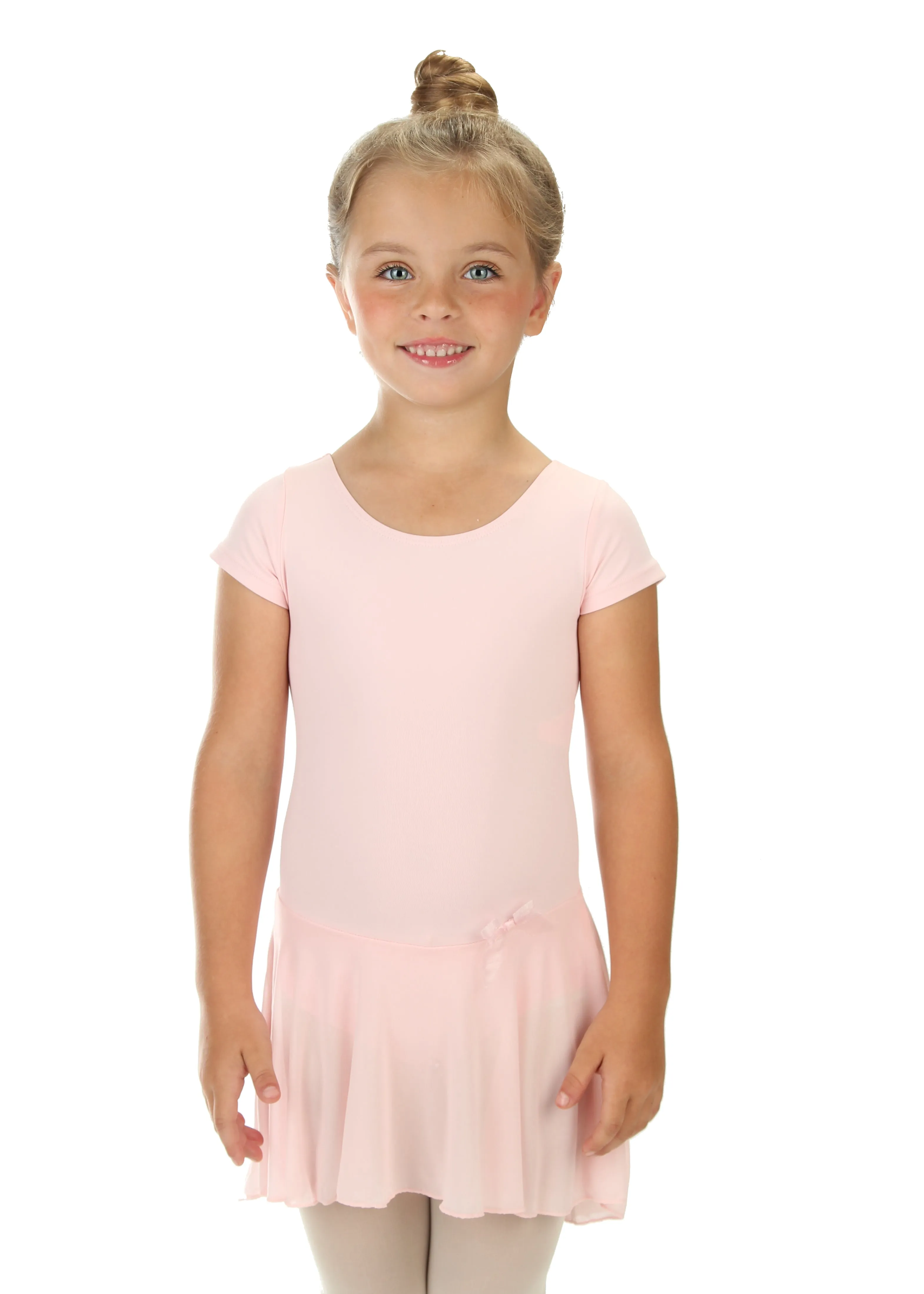 Elowel Kids Girls' Ruffle Short Sleeve Skirted Leotard (Size 2-14 Years) Multiple Colors