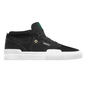 Emerica Pillar Mid Top Skate Shoes Black White Gold