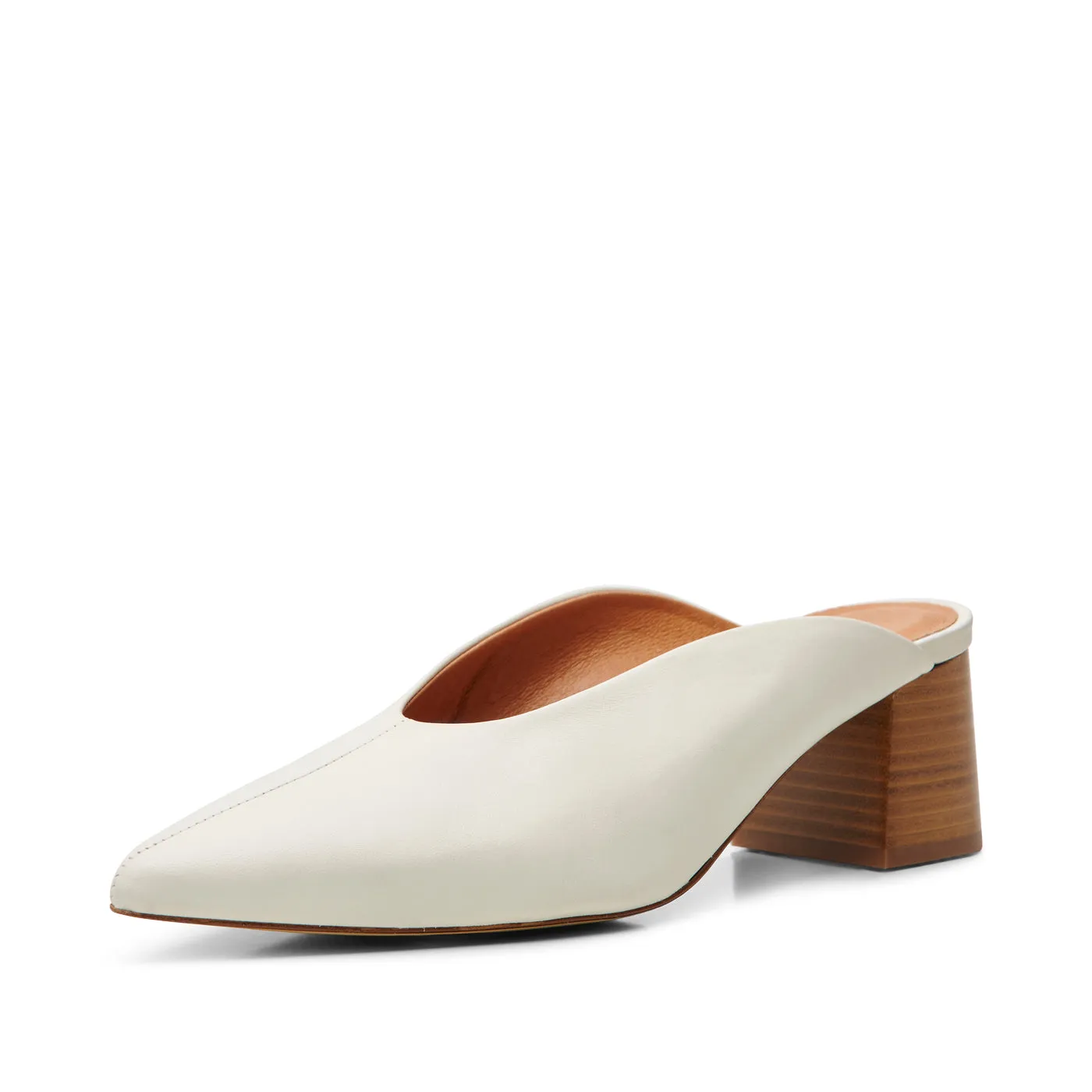 Emma mule leather - OFF WHITE