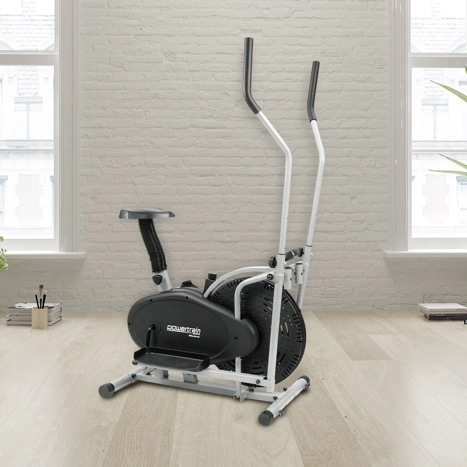 Ergonomic 2-in-1 Elliptical Trainer & Exercise Bike, Powertrain