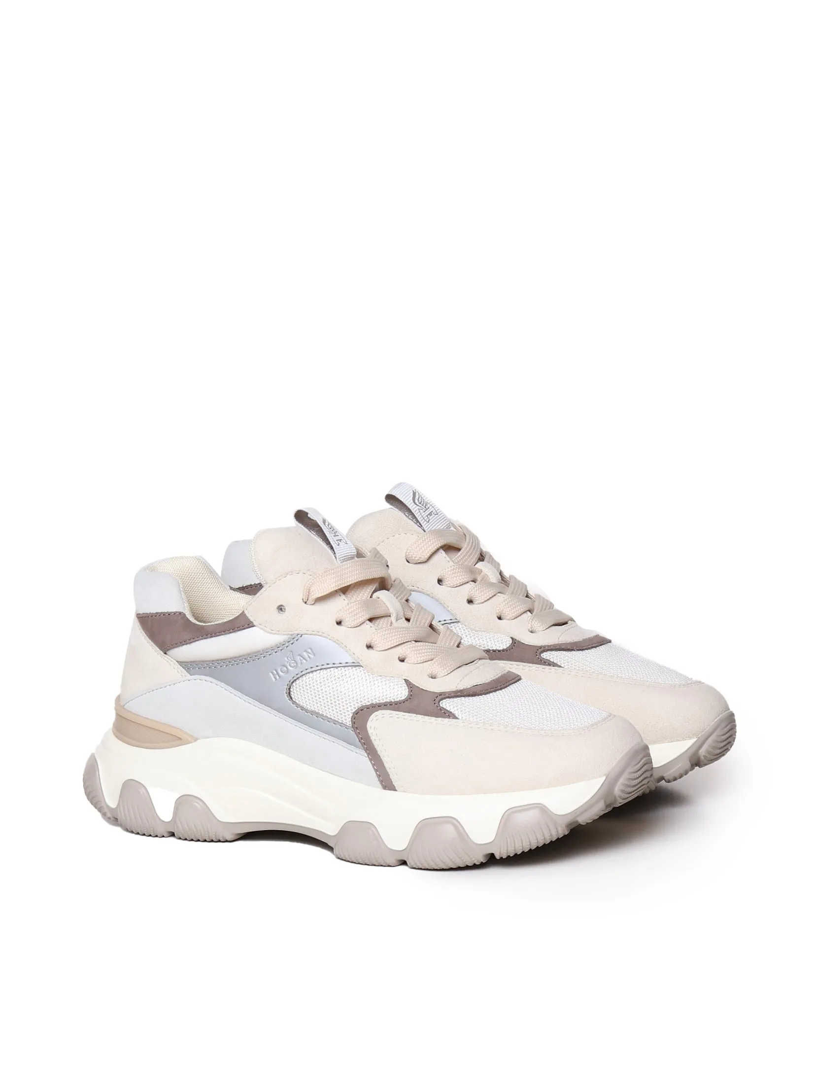 Extralight Chunky Sole Sneakers in Beige Cream