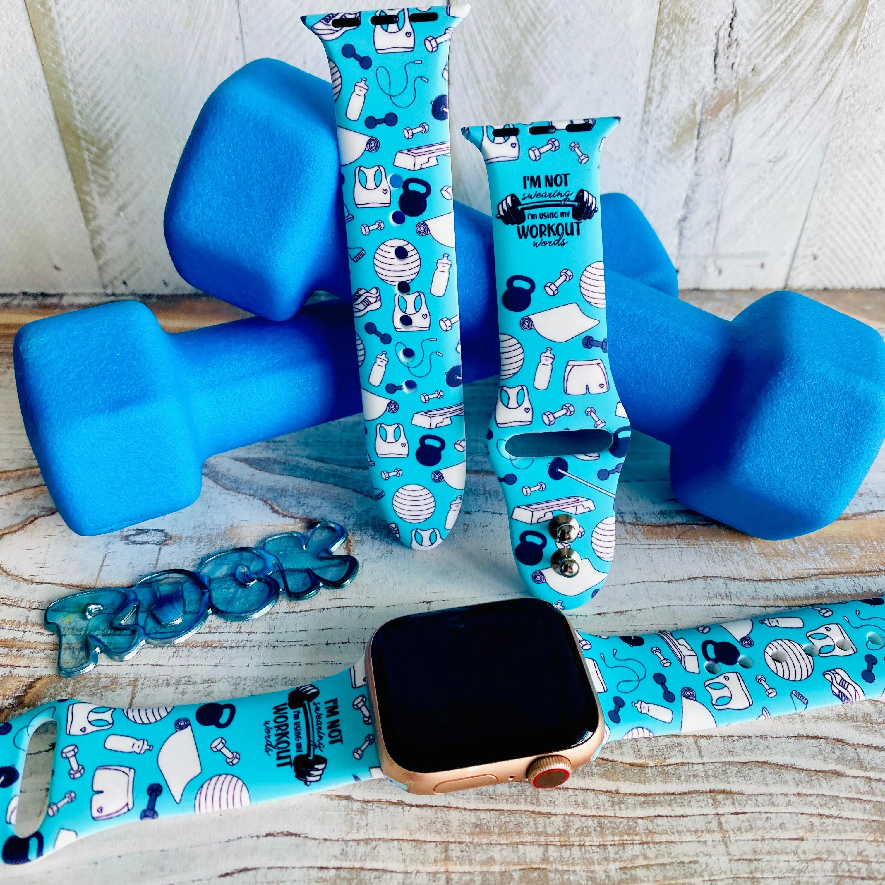 Fancy Workout Print Silicone Band For Apple Watch