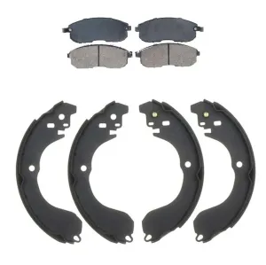 Fits Nissan Sentra 2.0L Front Ceramic Pads & Rear Organic Brake Shoes