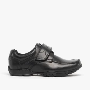 FREDDY Boys Leather Touch Fasten Shoes Black