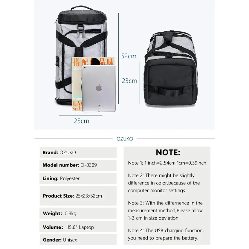 Funki Buys | Bags | Duffel Bags |  Large Capacity Gym Travel Bag