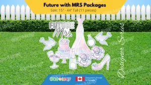 Future with MRS Package - 44" Tall Dress (Total 11pcs) | Yard Sign Outdoor Lawn Decorations | Yardabrate Designer Series