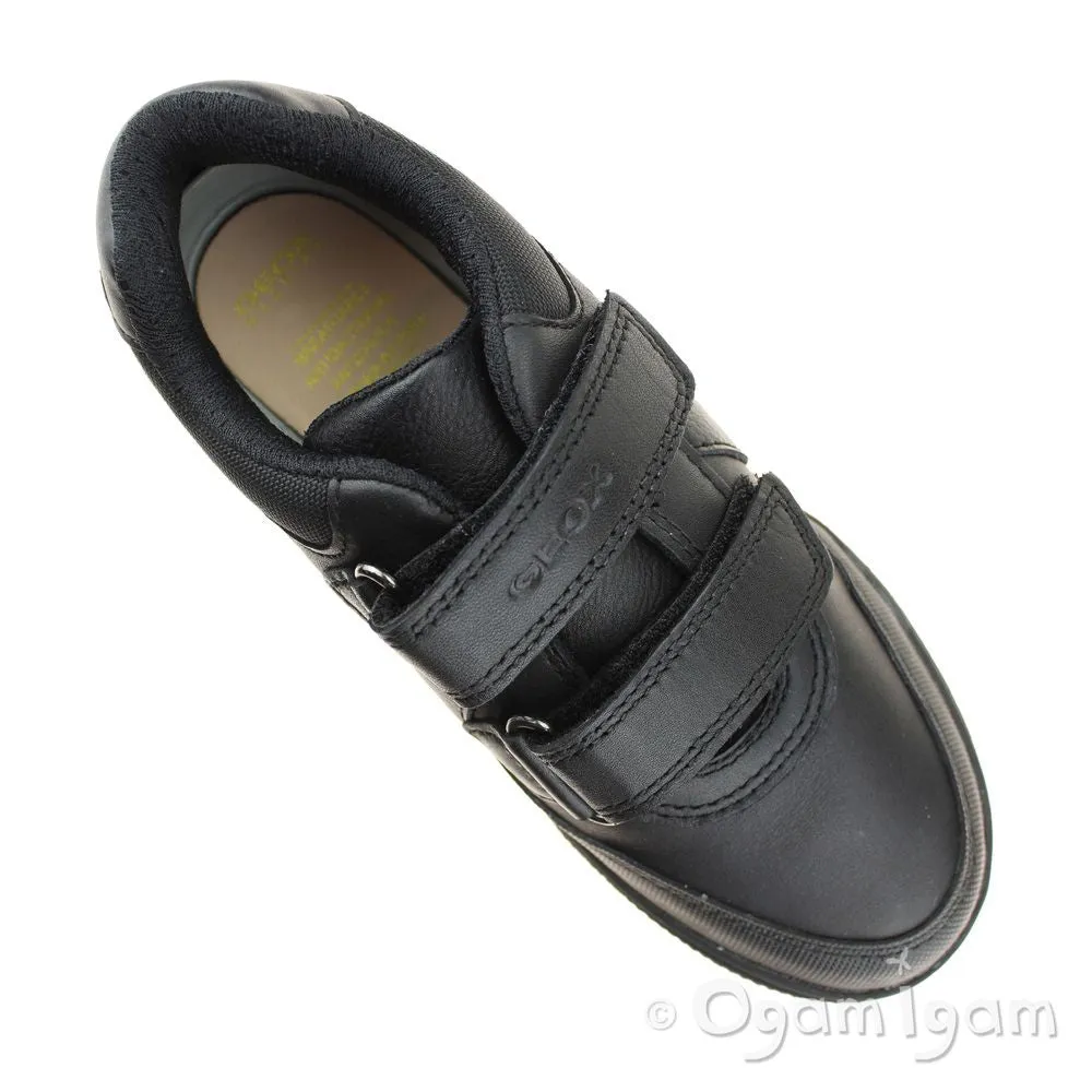 Geox Poseido Boys Black School Shoe