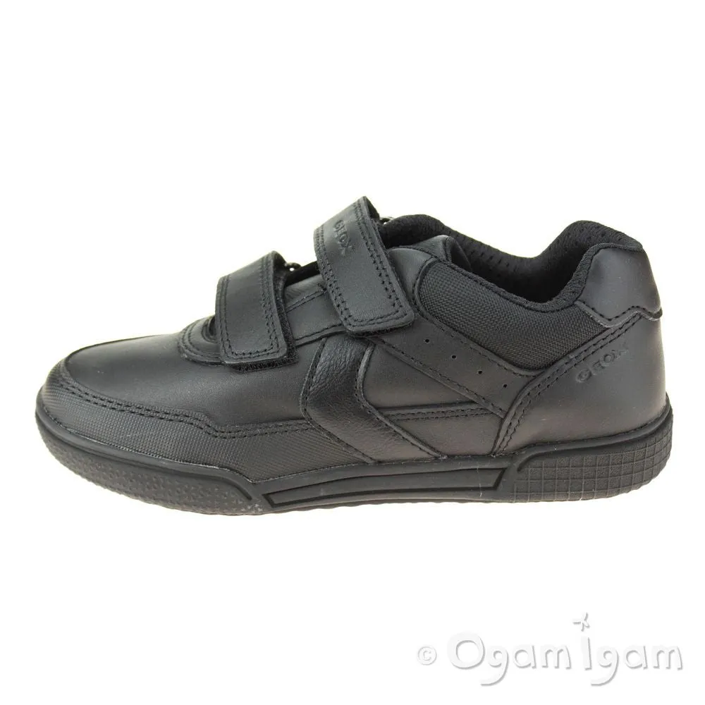 Geox Poseido Boys Black School Shoe