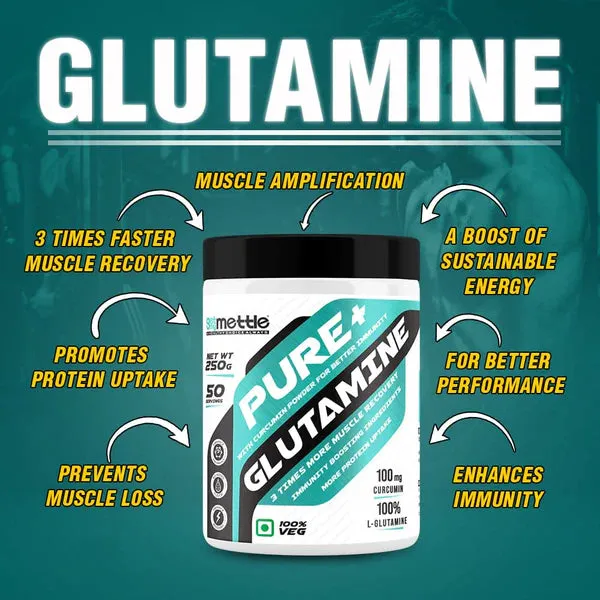 GetmyMettle Pure   Glutamine With Curcumin Powder for Better Immunity