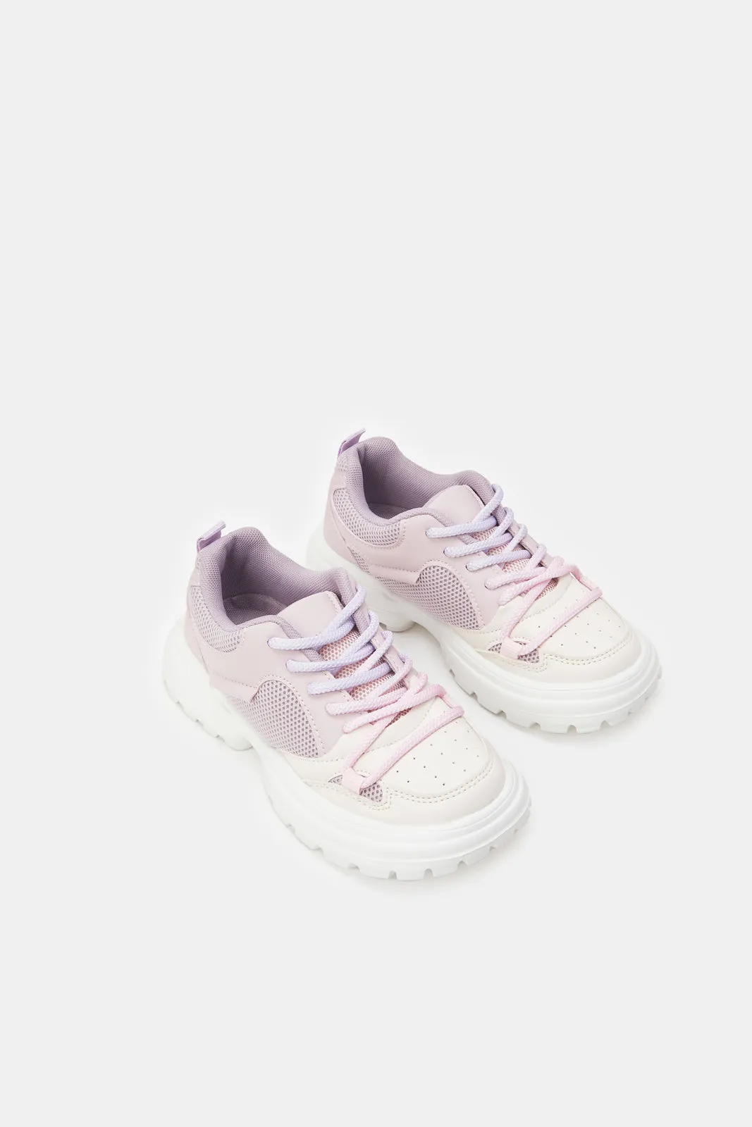 Girls Lilac Chunky Sneakers