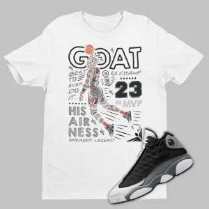 GOAT Air Jordan 13 Black Flint Matching T-Shirt