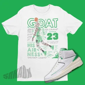 Goat Shirt For Matching Air Jordan 2 Lucky Green