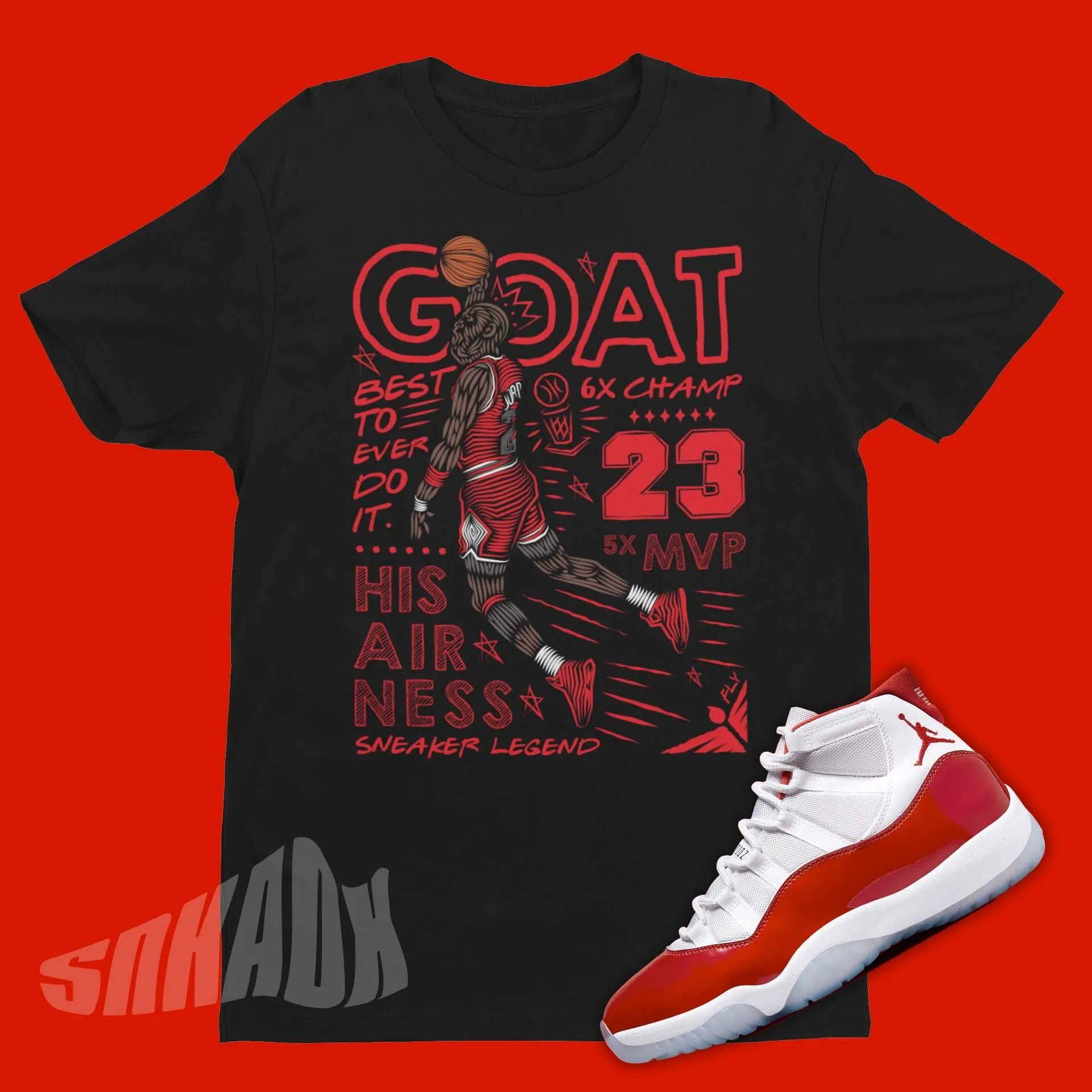 Goat Shirt for Matching your Air Jordan 11 Cherry