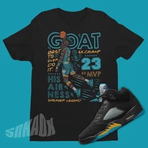 GOAT Shirt To Match Your Air Jordan 5 Aqua