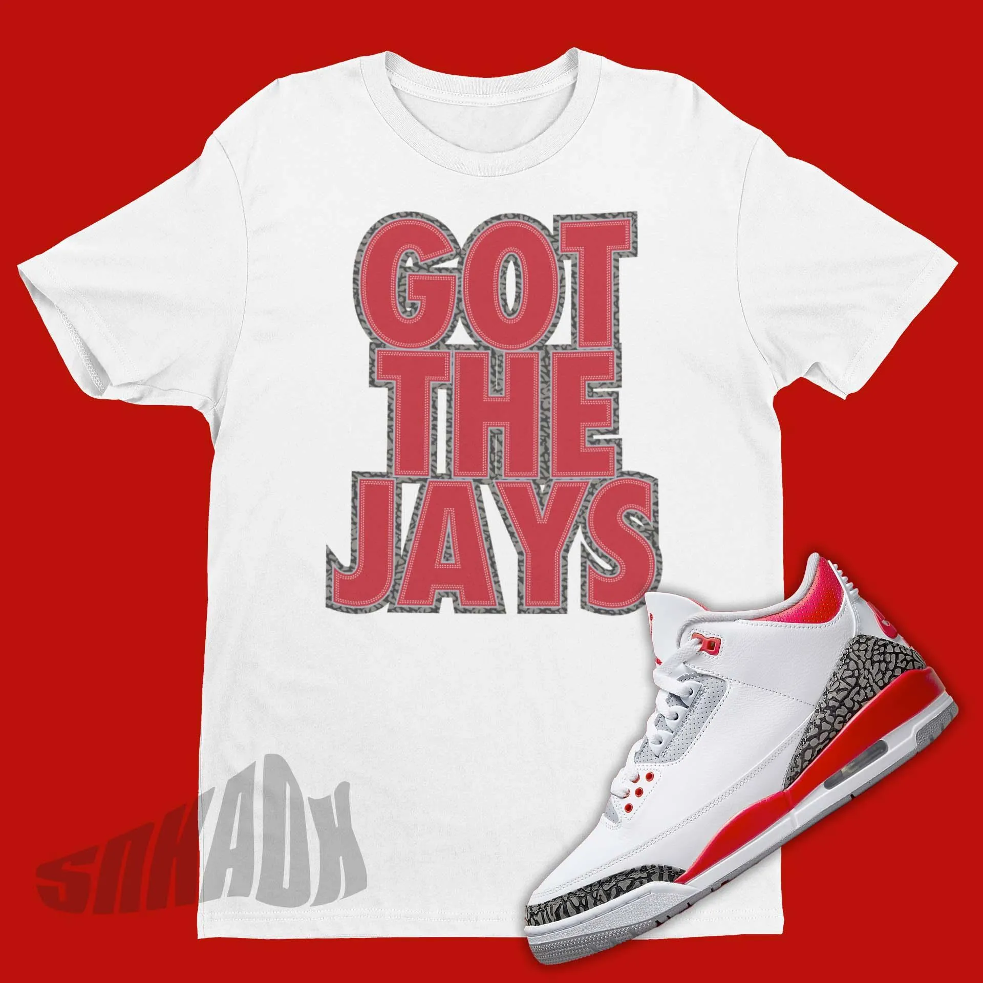 Got The Jays Shirt To Match Air Jordan 3 Fire Red