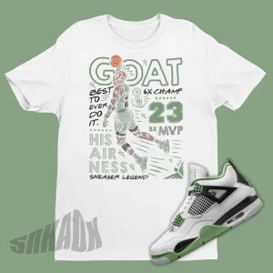 Greatest Ever Shirt To Match Air Jordan 4 Oil Green Seafoam