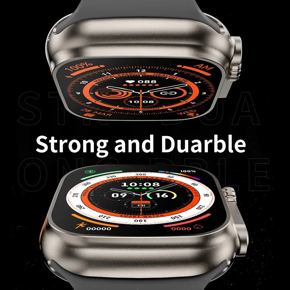 GS8 Ultra Iwo Smart Watch Series 8 Sport Watches Men Women NFC Call Wireless Charging Smartwatch 2022 New For Apple Android Black