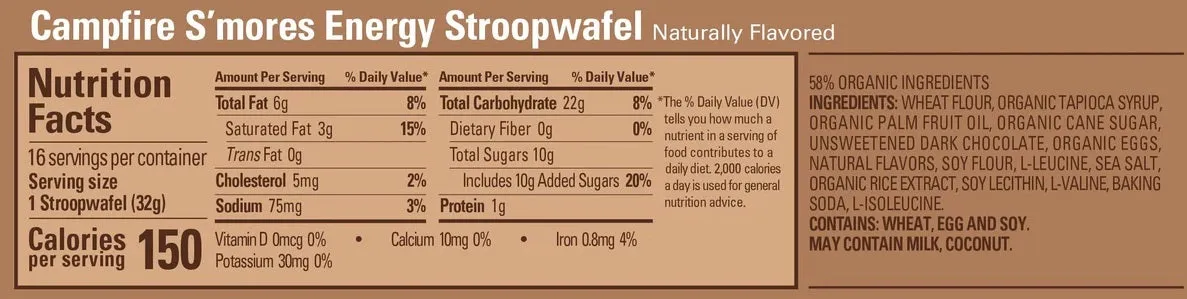 GU Energy Stroopwafel Dutch Style Waffle Pre-Workout Nutrition