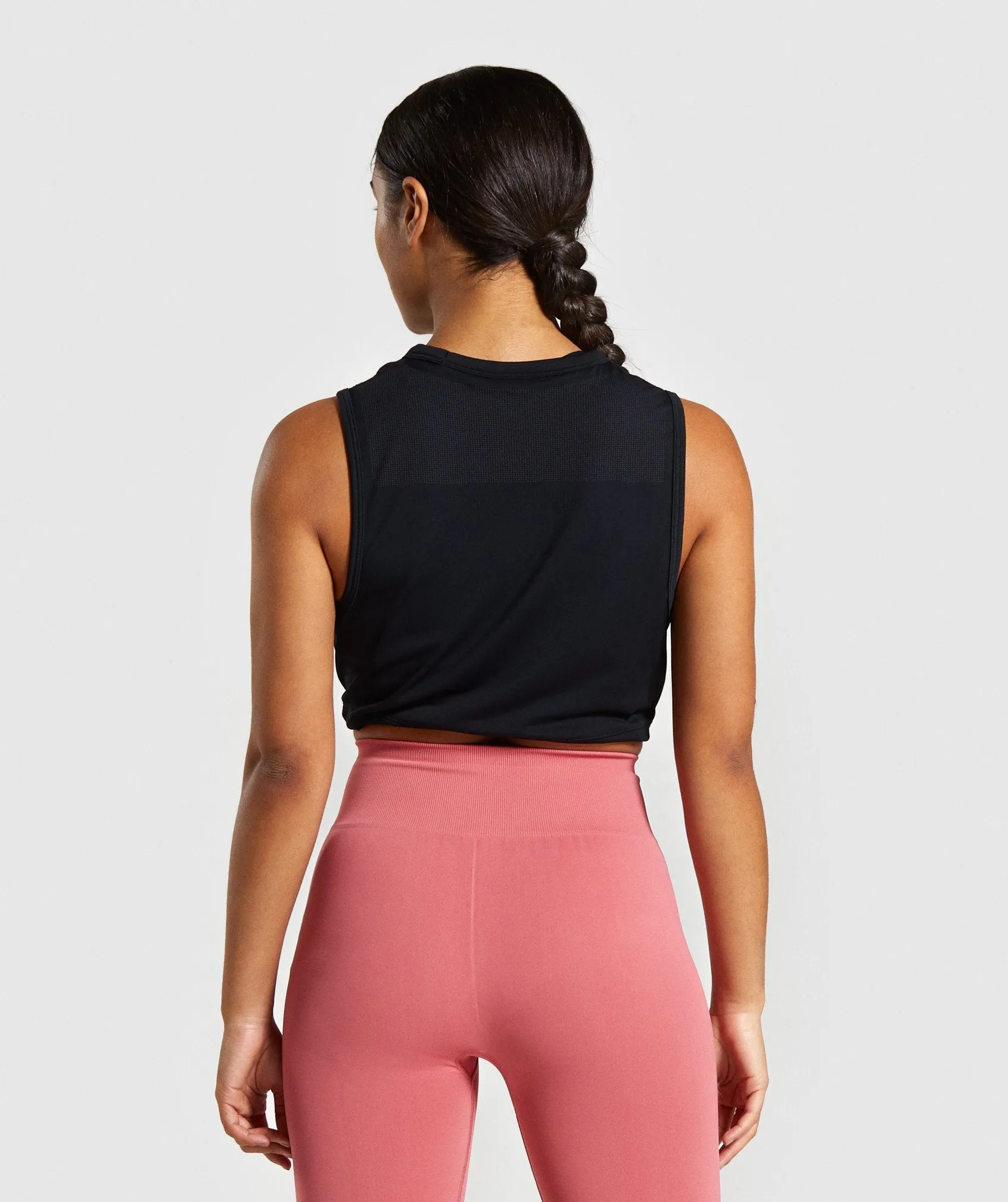 Gymshark  Breeze Lightweight Seamless Crop Top - Black