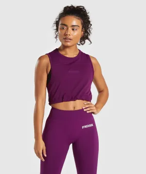 Gymshark Breeze Lightweight Seamless Crop Top - Purple