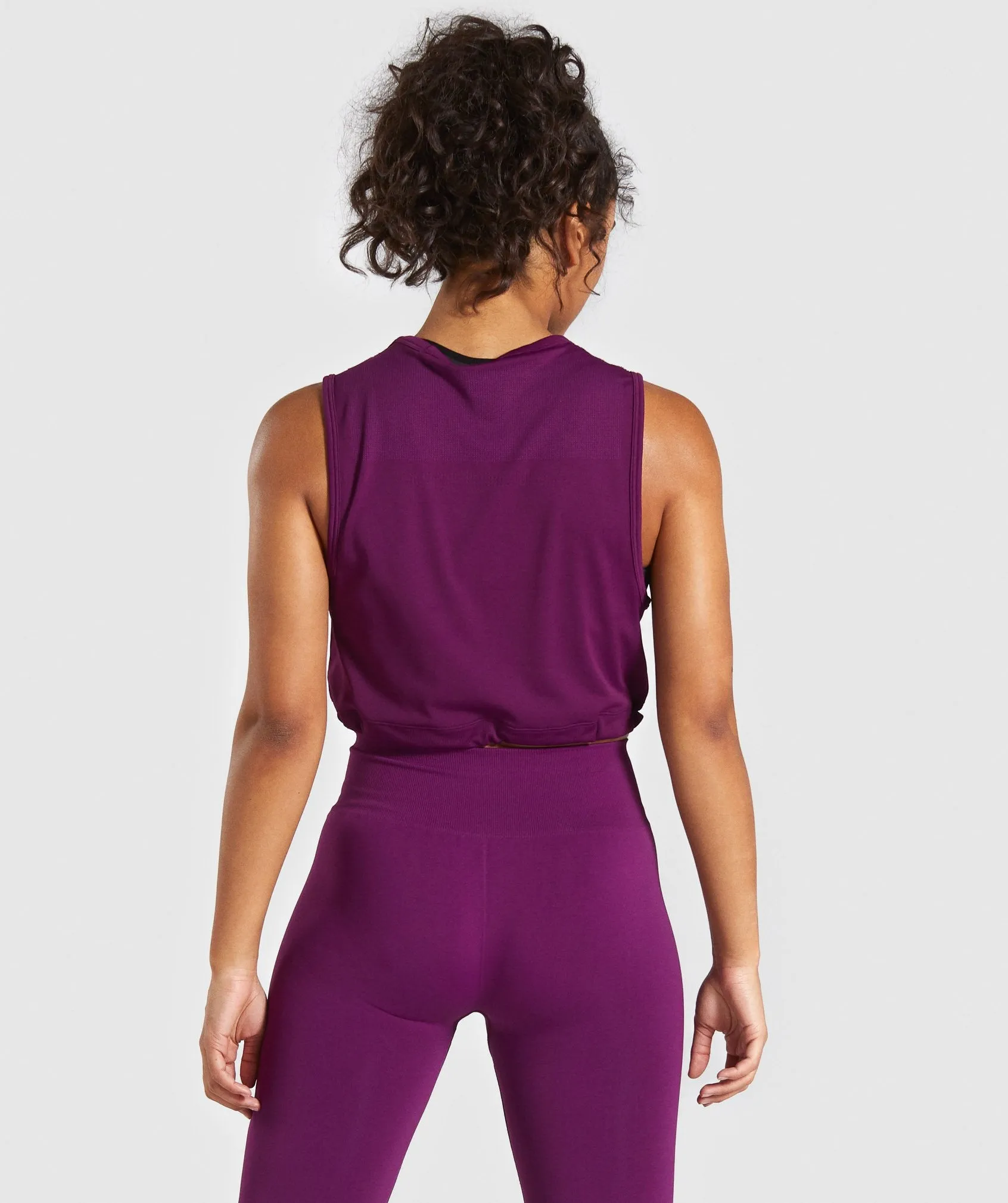 Gymshark Breeze Lightweight Seamless Crop Top - Purple