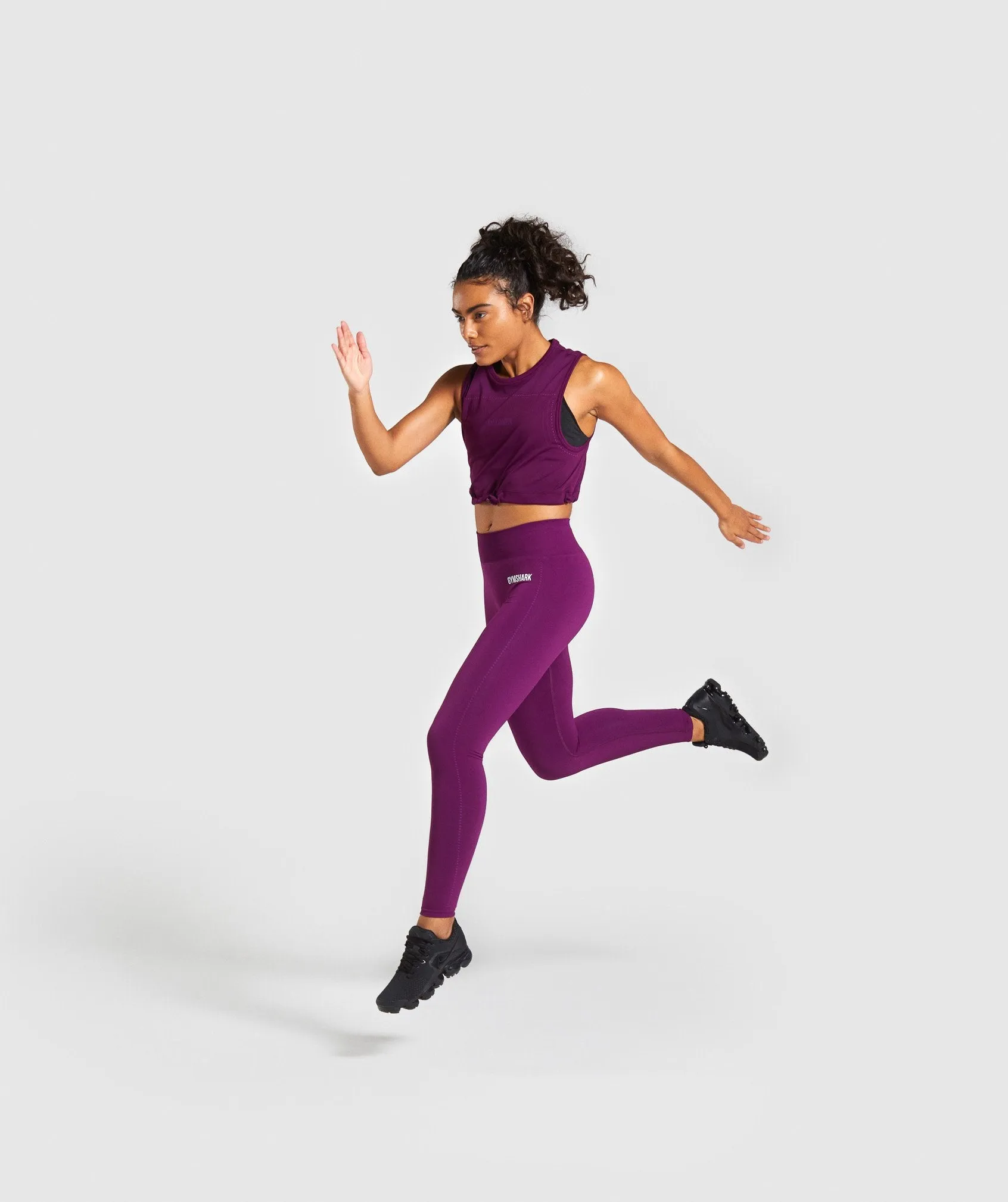 Gymshark Breeze Lightweight Seamless Crop Top - Purple