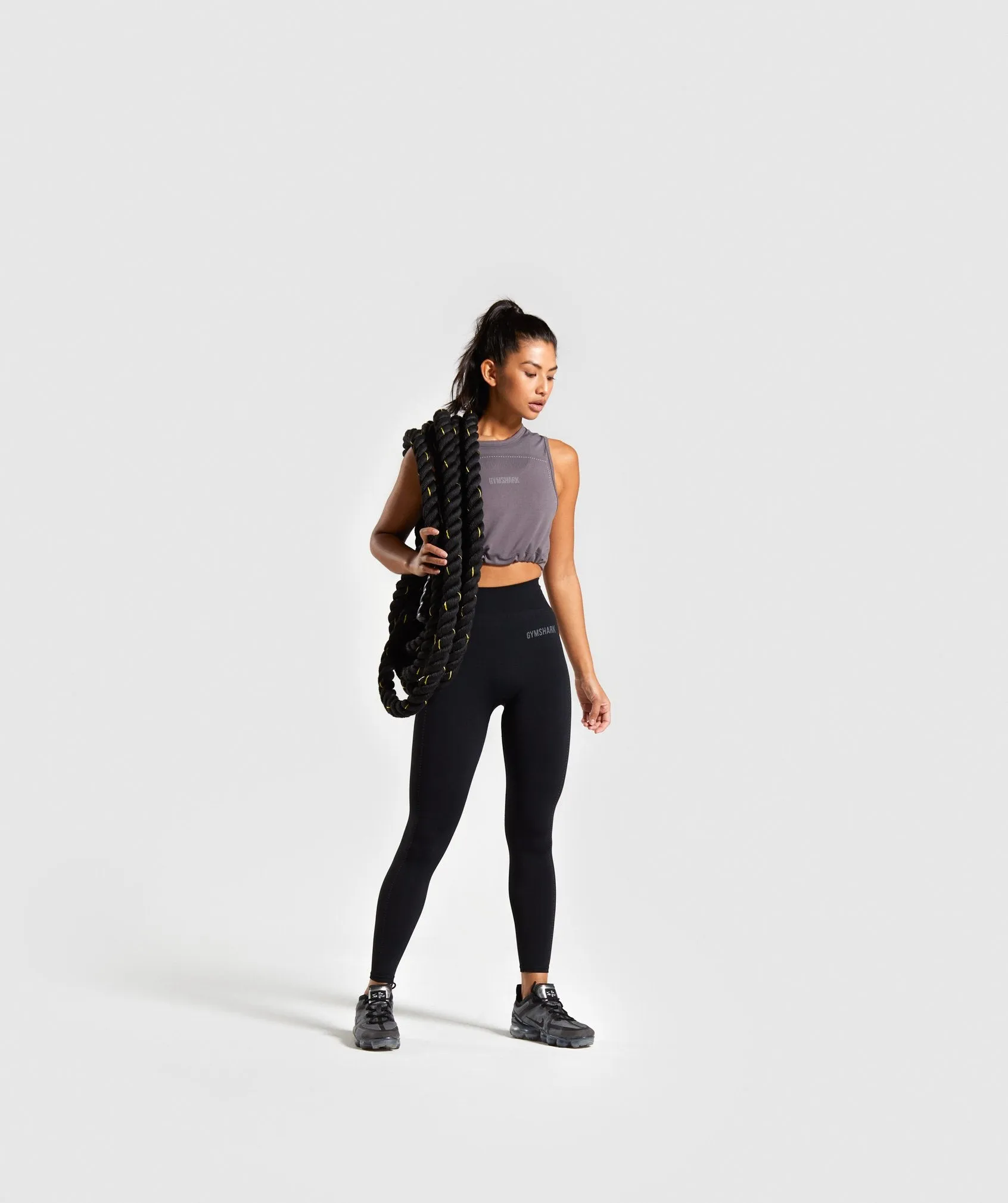 Gymshark Breeze Lightweight Seamless Crop Top - Slate Lavender