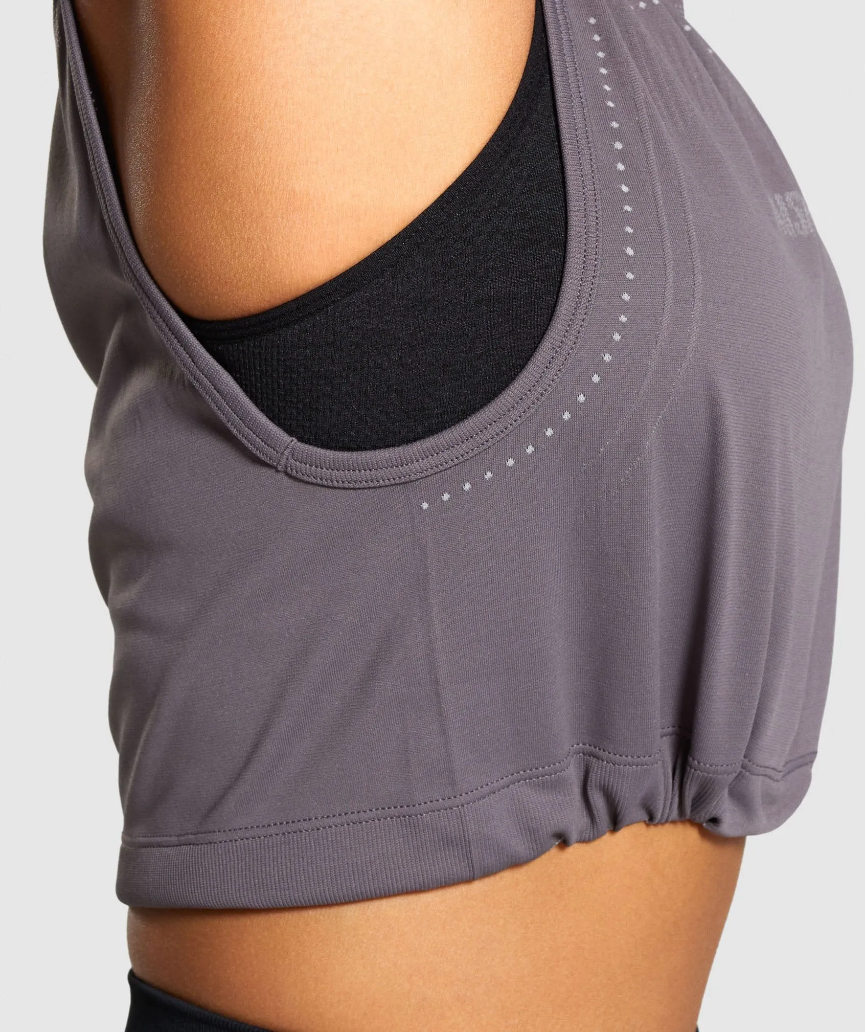 Gymshark Breeze Lightweight Seamless Crop Top - Slate Lavender