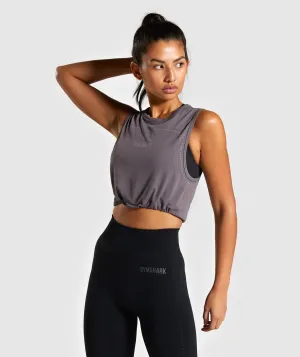 Gymshark Breeze Lightweight Seamless Crop Top - Slate Lavender