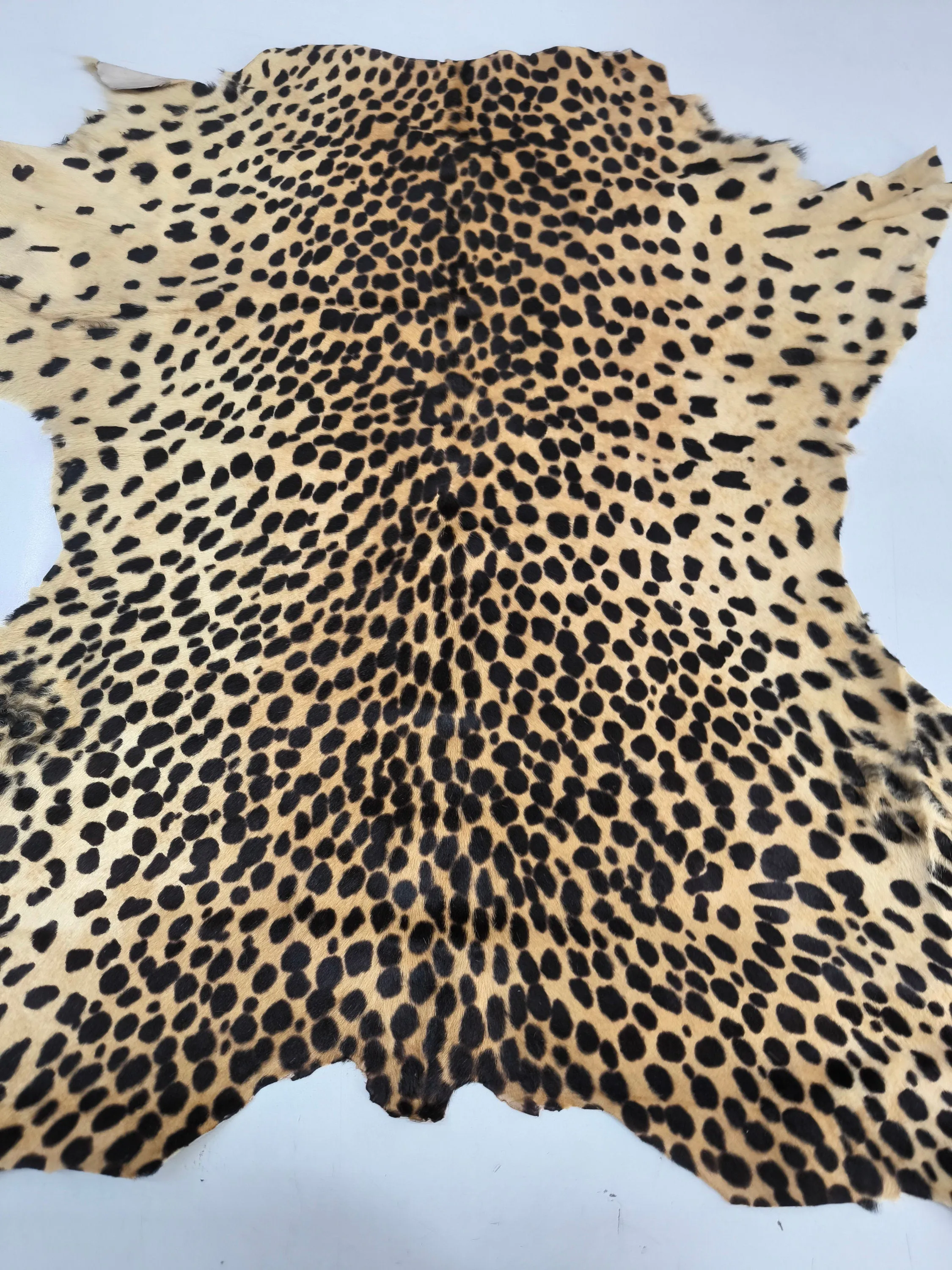 Hair on hide cow leather leopard print, pony skin natural cowhide with the nap, thickness 1,0mm (2 1/2 oz)