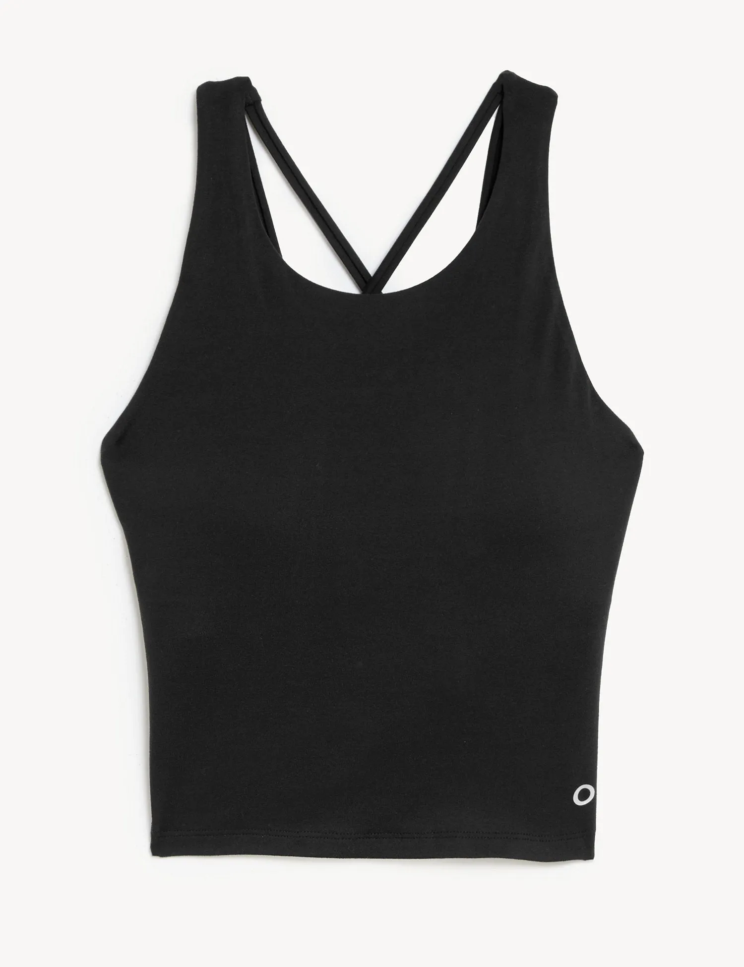 High Neck Padded Yoga Crop Vest Top