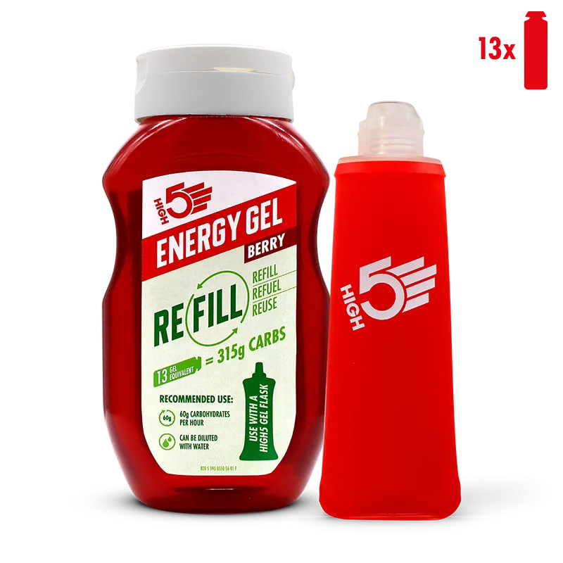 HIGH5 Gel Refill Bundle - 250ml Flask - Berry