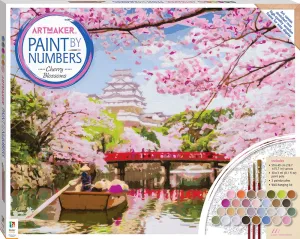 Hinkler Art Maker Paint by Numbers Canvas Himeji Castle