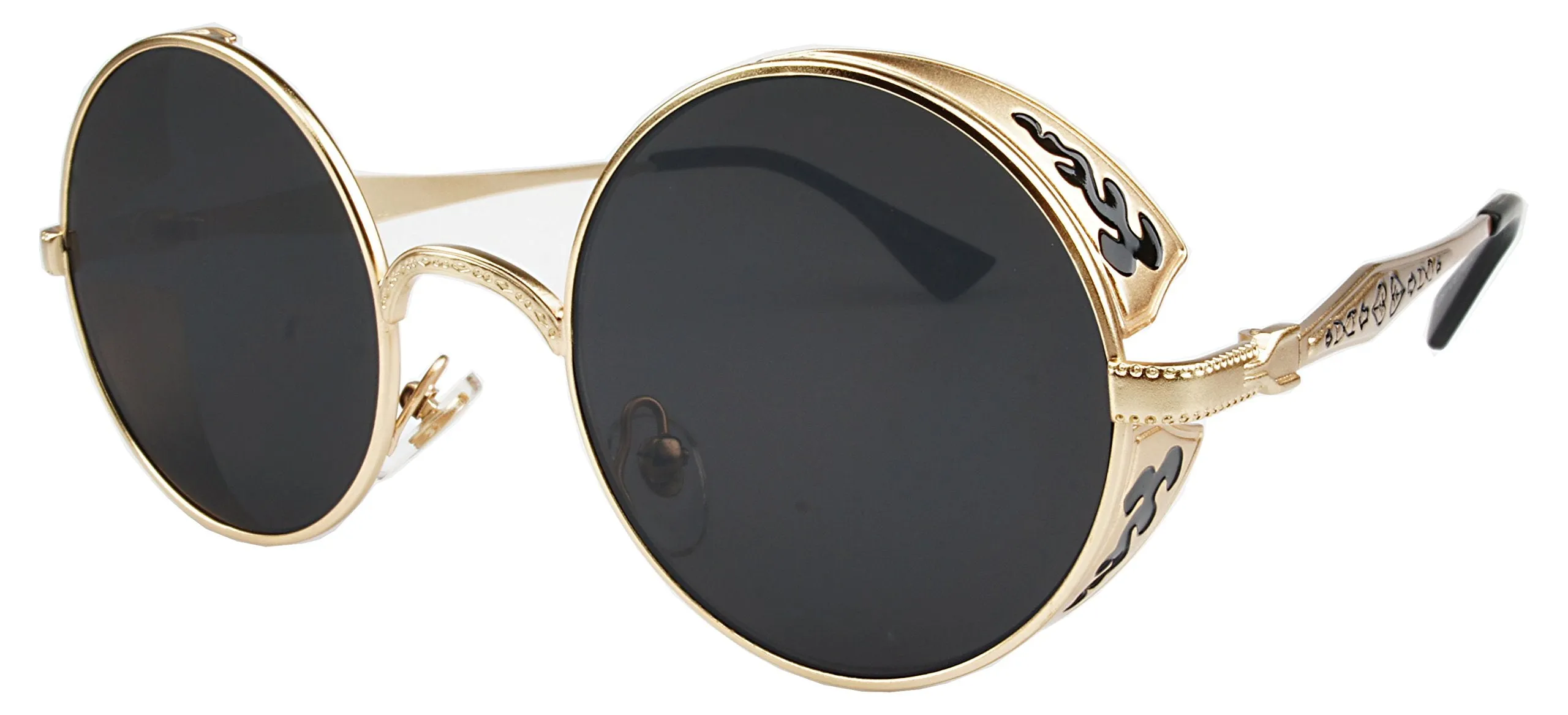 Hippie Retro Vintage Round Sunglasses for women men Metal Frame Shades