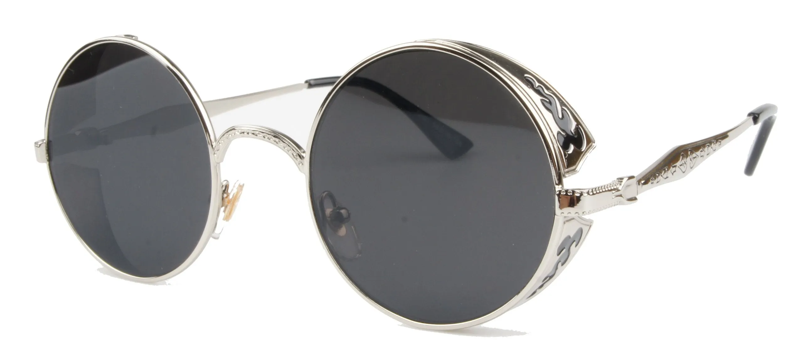 Hippie Retro Vintage Round Sunglasses for women men Metal Frame Shades