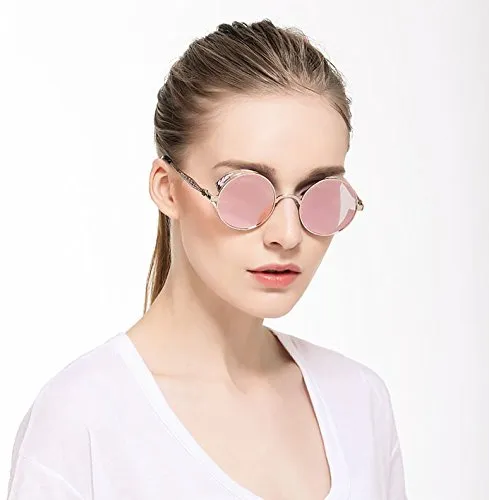 Hippie Retro Vintage Round Sunglasses for women men Metal Frame Shades