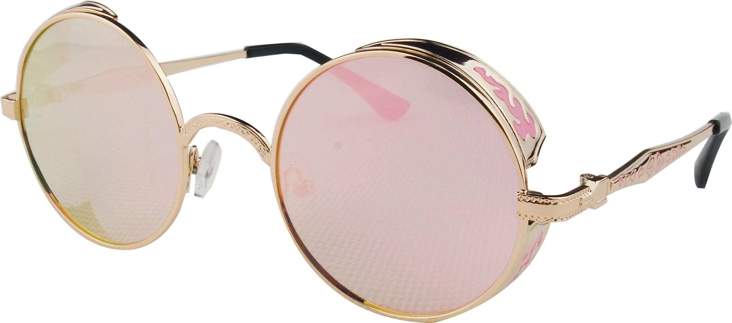 Hippie Retro Vintage Round Sunglasses for women men Metal Frame Shades