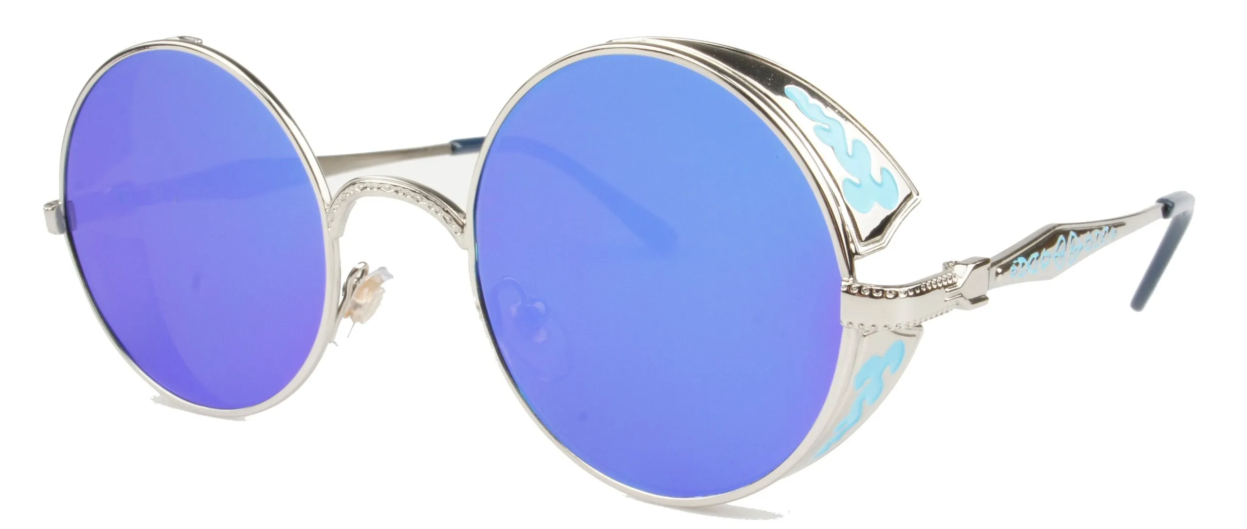 Hippie Retro Vintage Round Sunglasses for women men Metal Frame Shades