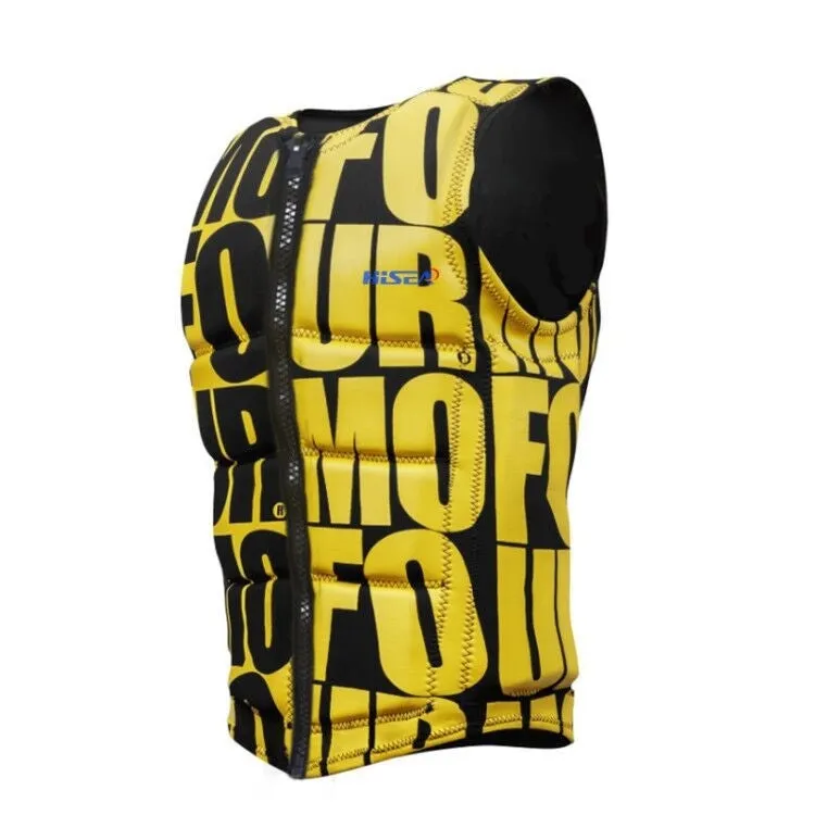 HiSEA L001 Letter Printing Super Elastic Buoyancy Surf Vest Professional Life Jacket, Size: L