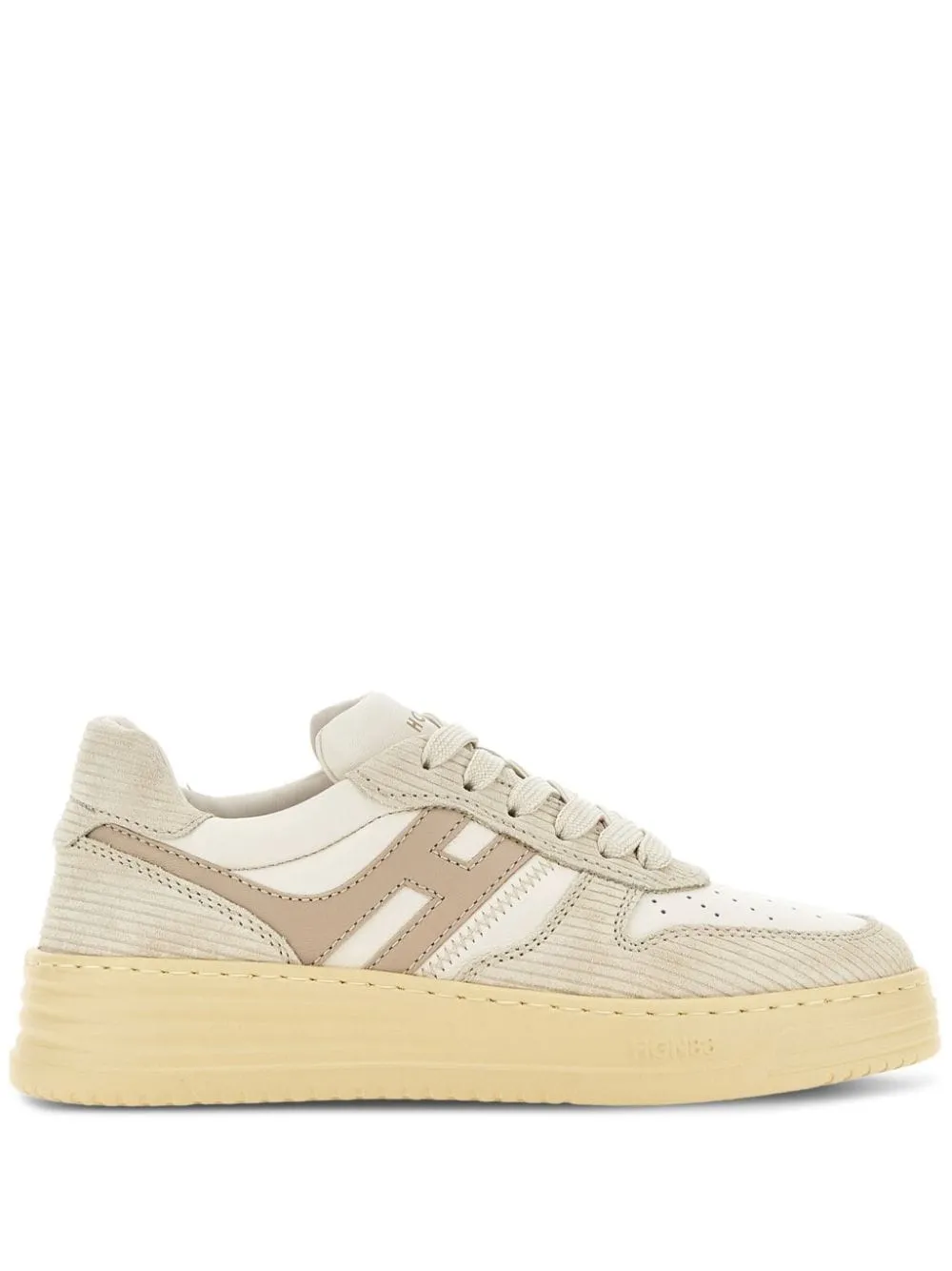 HOGAN Elegant Sand Beige Leather Sneakers