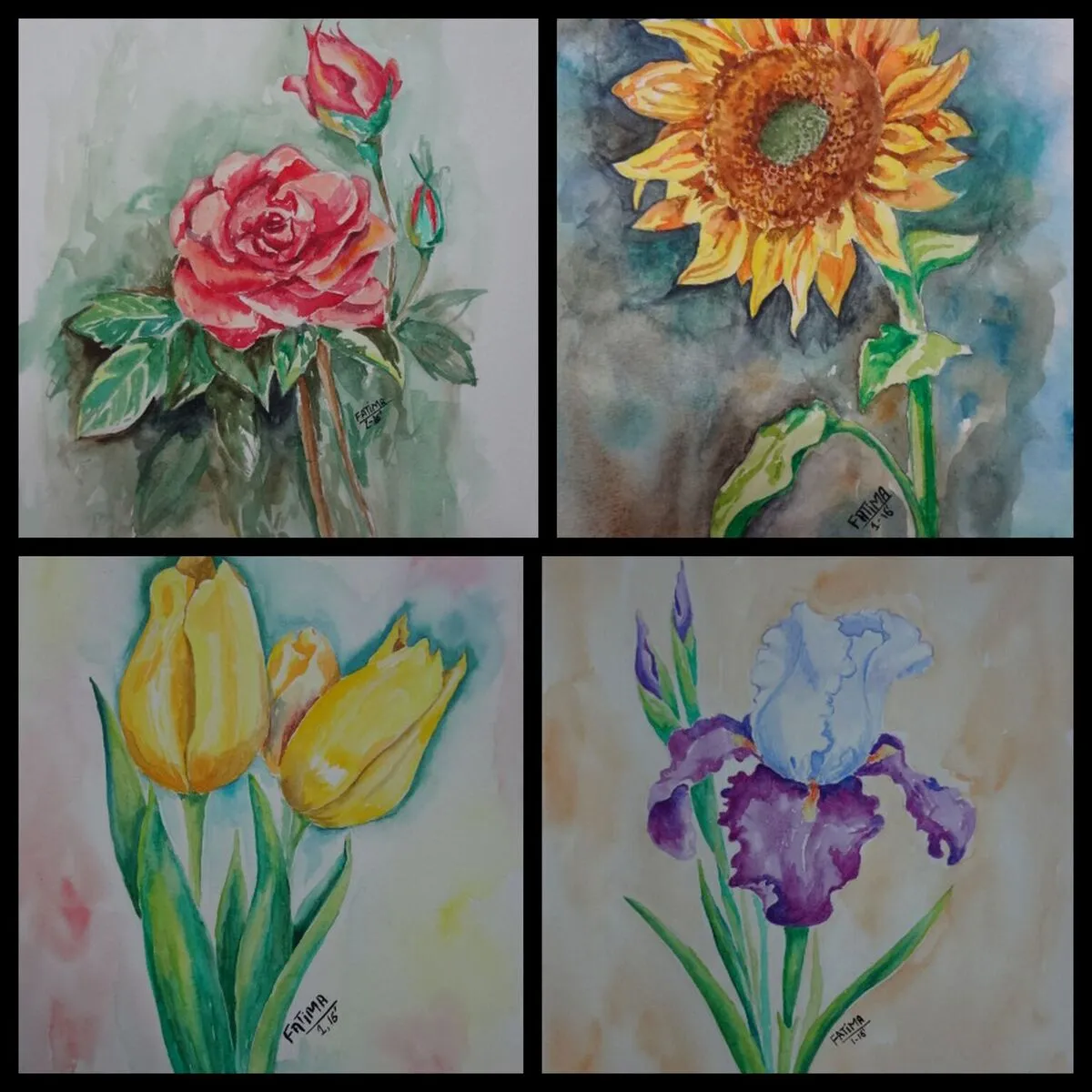 How to Paint Flowers In Water Colors Step by Step Lessons