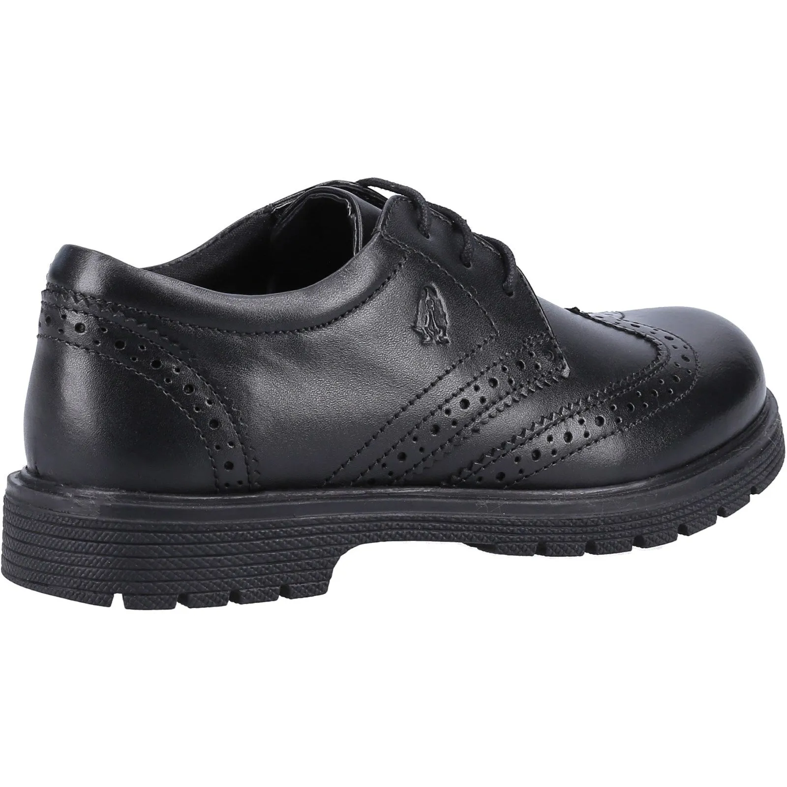 Hush Puppies Sally Snr Girls Black Lace Up School Shoe