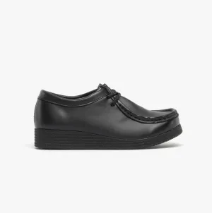 JACE JR Boys Lace-Up School Shoes Black