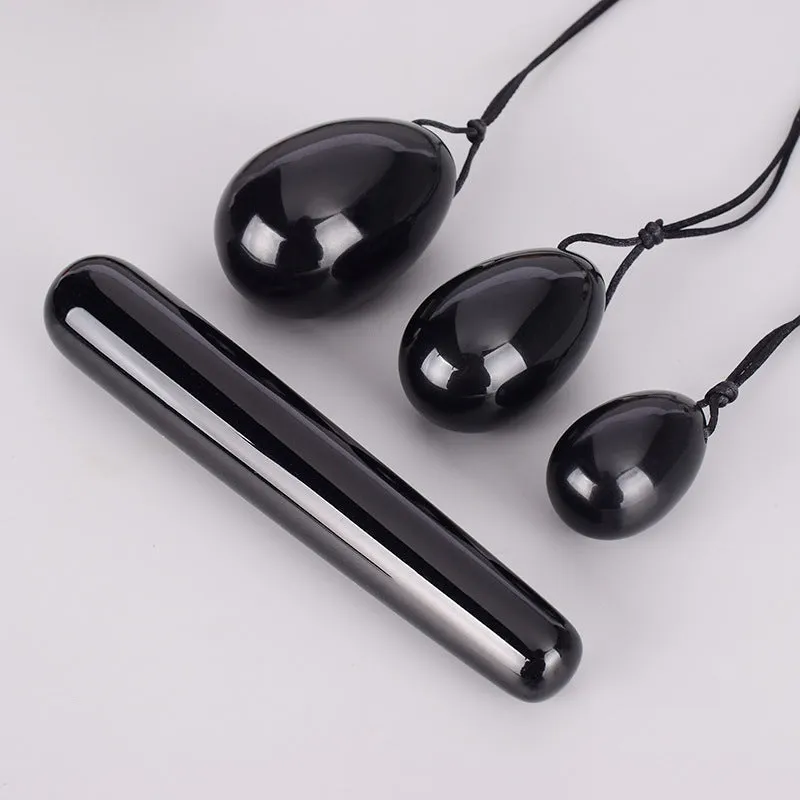 Jade Egg Stone Ball Postpartum Exercise Training Ball Jade Egg Jade Obsidian Vulva Egg Massage Stick