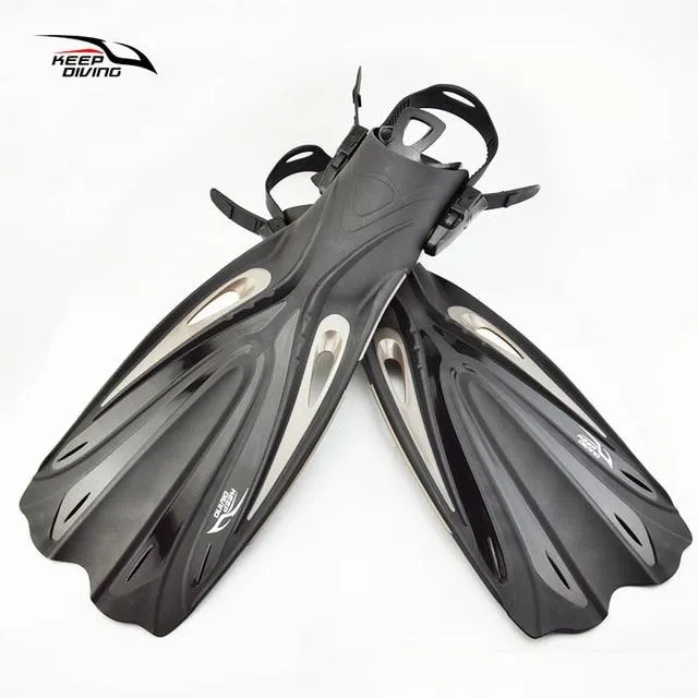 Keep Diving Open Heel Scuba Diving Long Fins Adjustable Snorkeling Swim Flippers Special For Diving Boots Shoes Monofin Gear