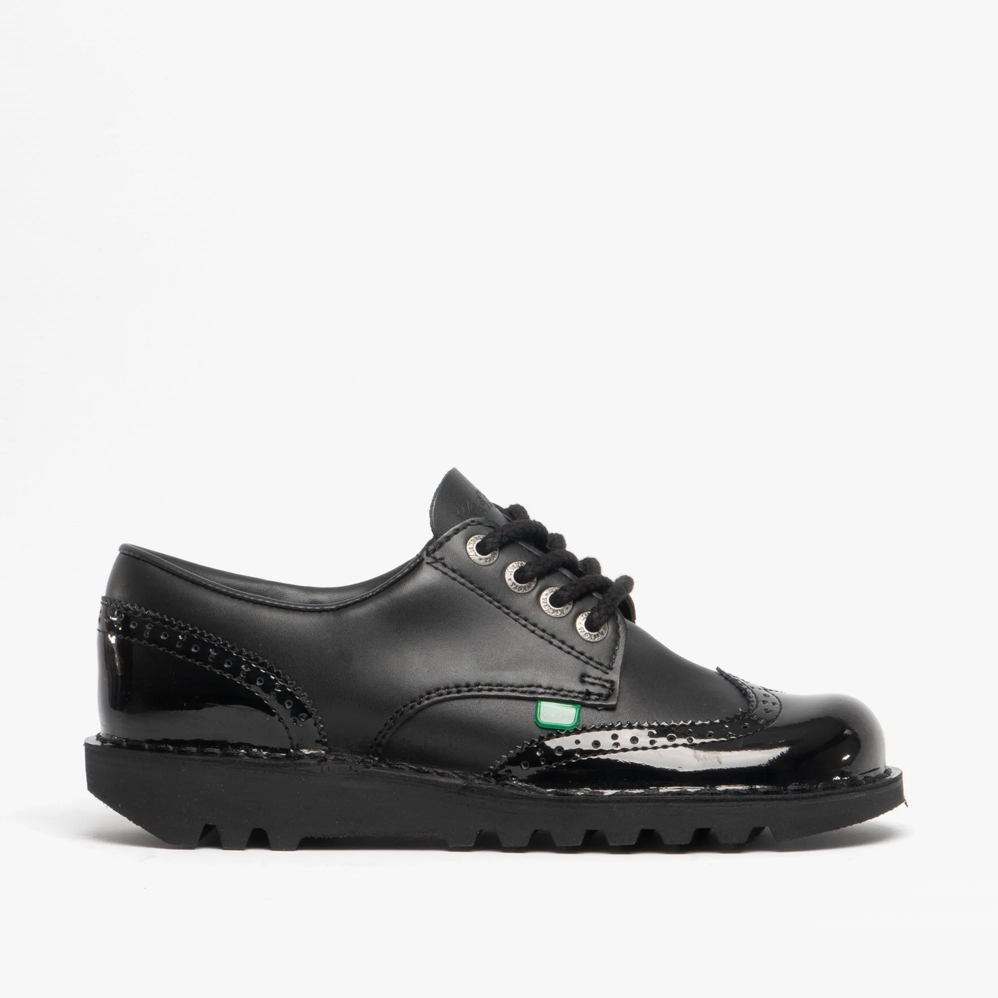 KICK LO BROGUE Girls Shoes Patent Black