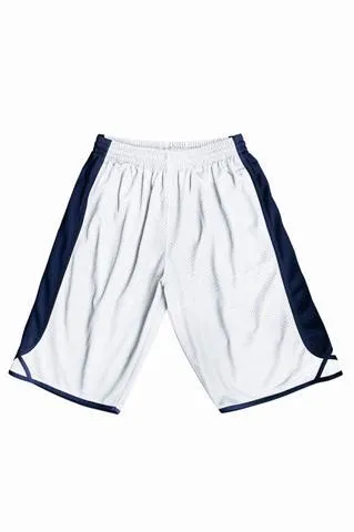 Kids Basketball Shorts - White/Navy