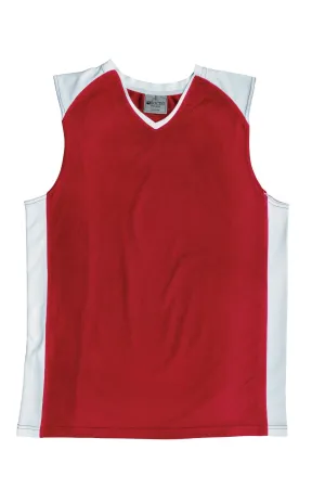 Kids Basketball Singlet - Red/White